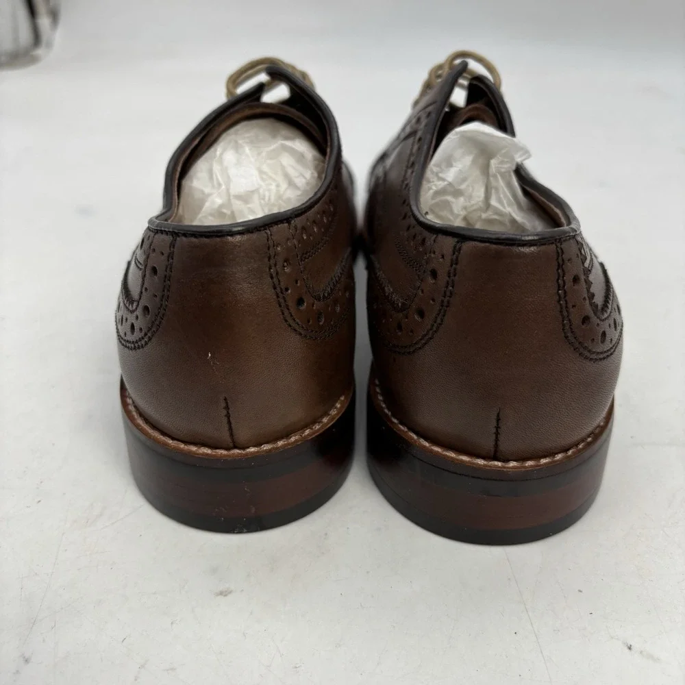 Gordon Rush Medallion Dress Shoes Mens 8.5 Whitaker Derby Full Brogue Cap Toe